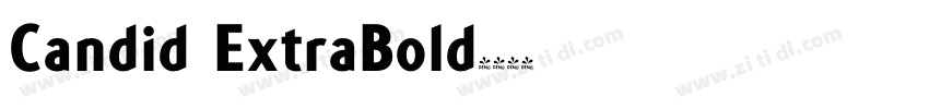 Candid ExtraBold字体转换